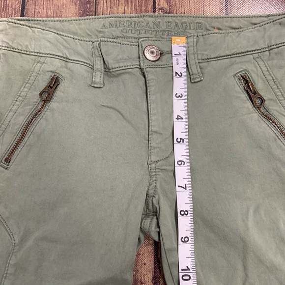 American Eagle Olive Green Ankle Jeggings - Picture 3 of 6